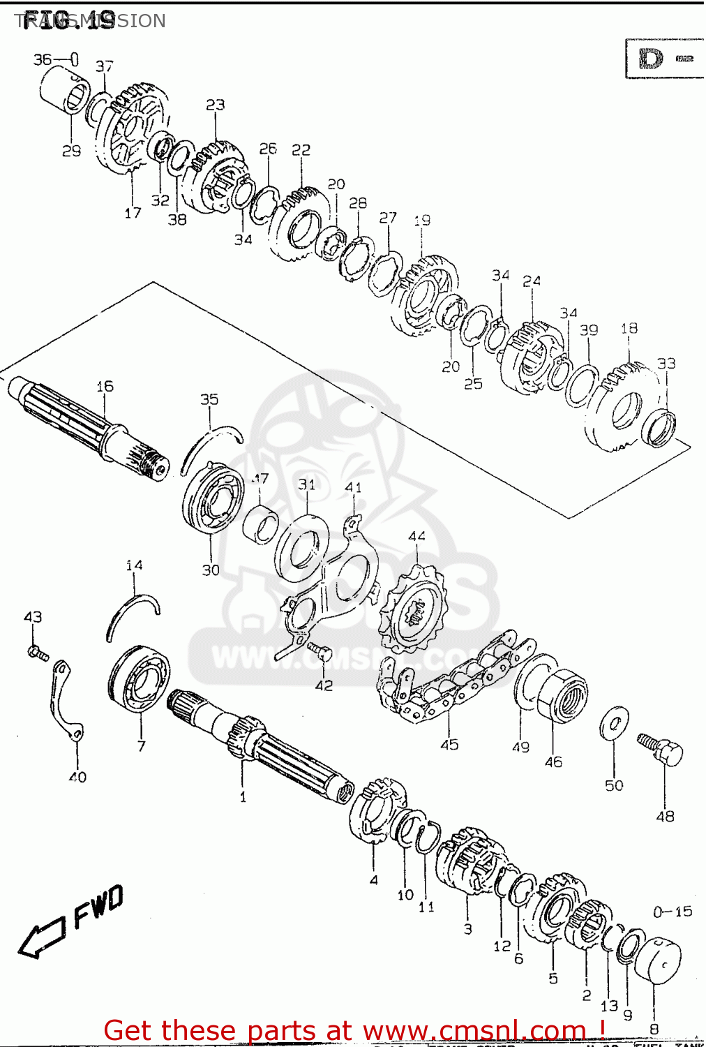 TRANSMISSION GSF600 1999 (X) (E02 E04 E17 E18 E22 E25 E34) / P37