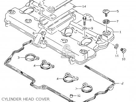 CYLINDER HEAD COVER - GSF600 1999 (X) (E02 E04 E17 E18 E22 E25 E34) / P37