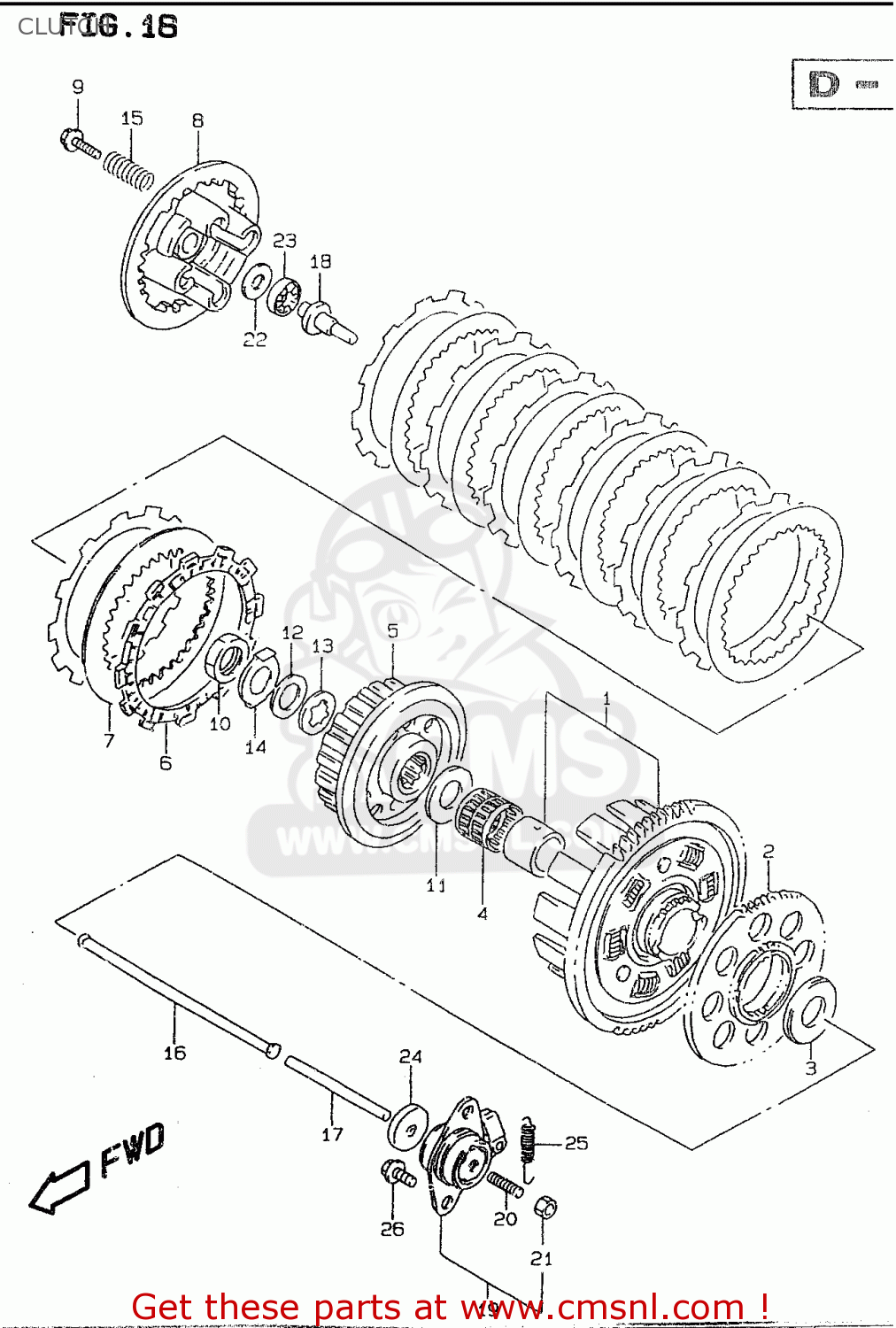 CLUTCH GSF600S 1996 (T) (E02 E04 E17 E18 E22 E24 E25 E34)