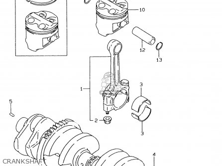 CRANKSHAFT - GSF600S 1996 (T) (E02 E04 E17 E18 E22 E24 E25 E34)