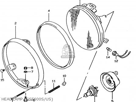 HEADLAMP (GSF600S/US) - GSF600S 1997 (V) (E02 E04 E17 E18 E22 E24 E25 E34)