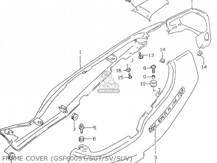 FRAME COVER (GSF600ST/SUT/SV/SUV) - GSF600S 1997 (V) (E02 E04 E17 E18 E22 E24 E25 E34)