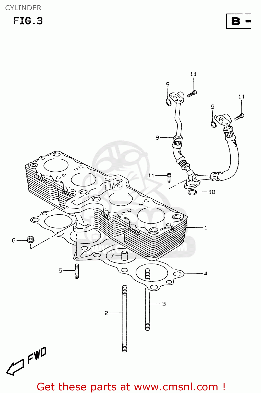 CYLINDER GSF600S 1999 (X) (E02 E04 E17 E18 E22 E24 E25 E34)
