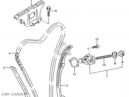 CAM CHAIN - GSF600S 1999 (X) (E02 E04 E17 E18 E22 E24 E25 E34)