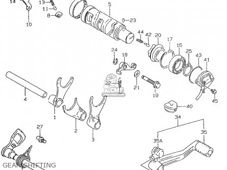 GEAR SHIFTING - GSF600S 1999 (X) (E02 E04 E17 E18 E22 E24 E25 E34)