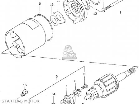 STARTING MOTOR - GSF600S 1999 (X) (E02 E04 E17 E18 E22 E24 E25 E34)