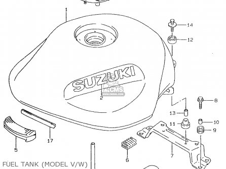 FUEL TANK (MODEL V/W) - GSF600S 1999 (X) (E02 E04 E17 E18 E22 E24 E25 E34)