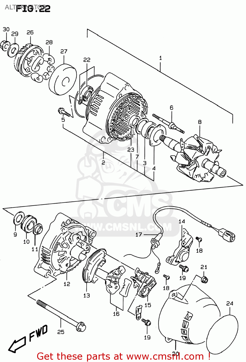 ALTERNATOR GSF600S BANDIT 1996 (T) USA (E03)