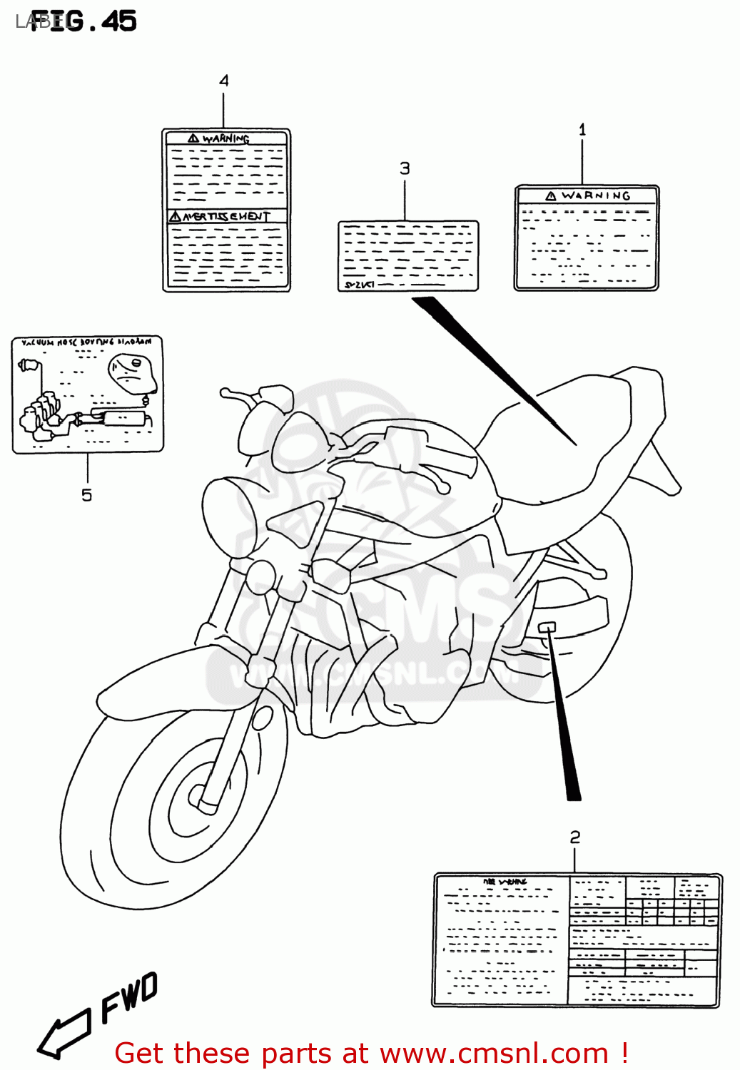 LABEL GSF600S BANDIT 1996 (T) USA (E03)