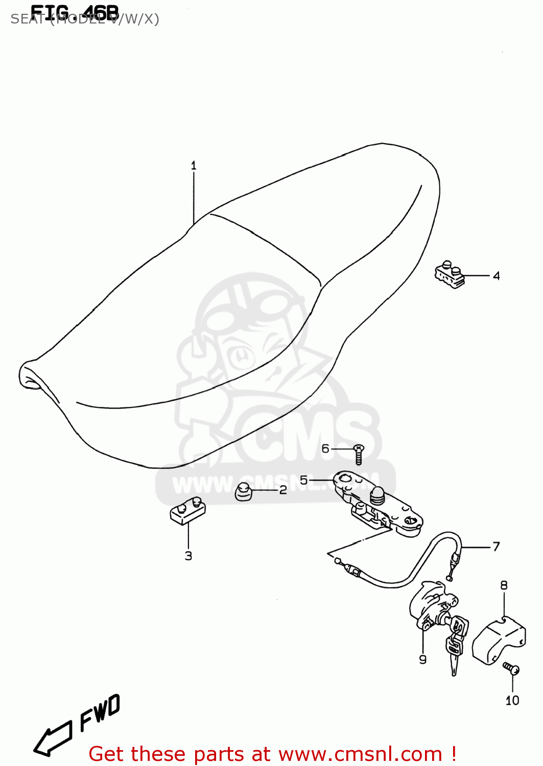 SEAT (MODEL V/W/X) GSF600S BANDIT 1996 (T) USA (E03)