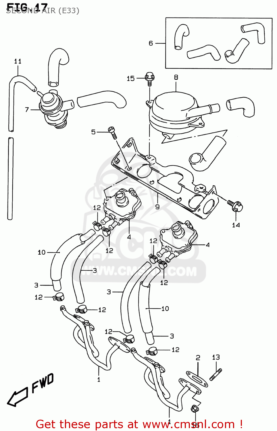 SECOND AIR (E33) GSF600S BANDIT 1996 (T) USA (E03)