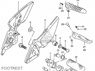 FOOTREST - GSF600S BANDIT 1996 (T) USA (E03)