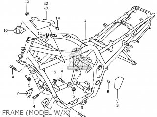 FRAME (MODEL W/X) - GSF600S BANDIT 1996 (T) USA (E03)