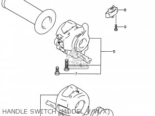 HANDLE SWITCH (MODEL V/W/X) - GSF600S BANDIT 1996 (T) USA (E03)