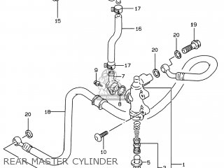 REAR MASTER CYLINDER - GSF600S BANDIT 1996 (T) USA (E03)