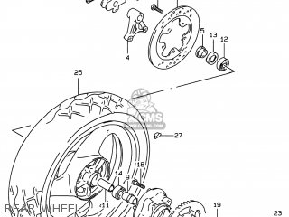 REAR WHEEL - GSF600S BANDIT 1996 (T) USA (E03)