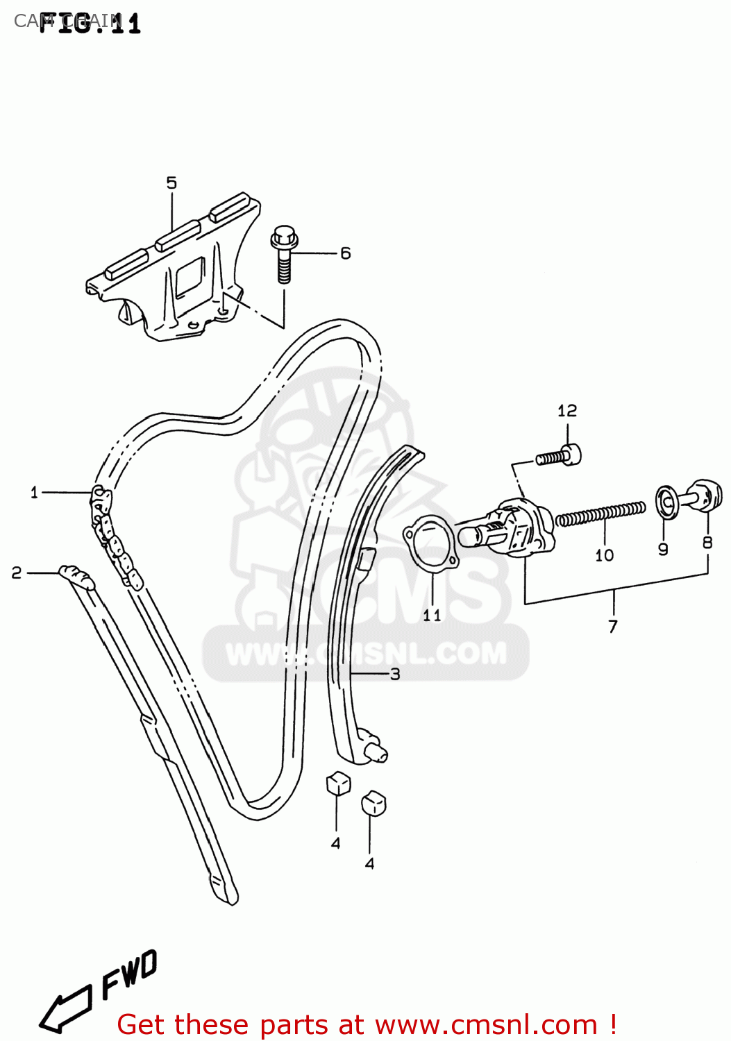 CAM CHAIN GSF600S BANDIT 1997 (V) USA (E03)