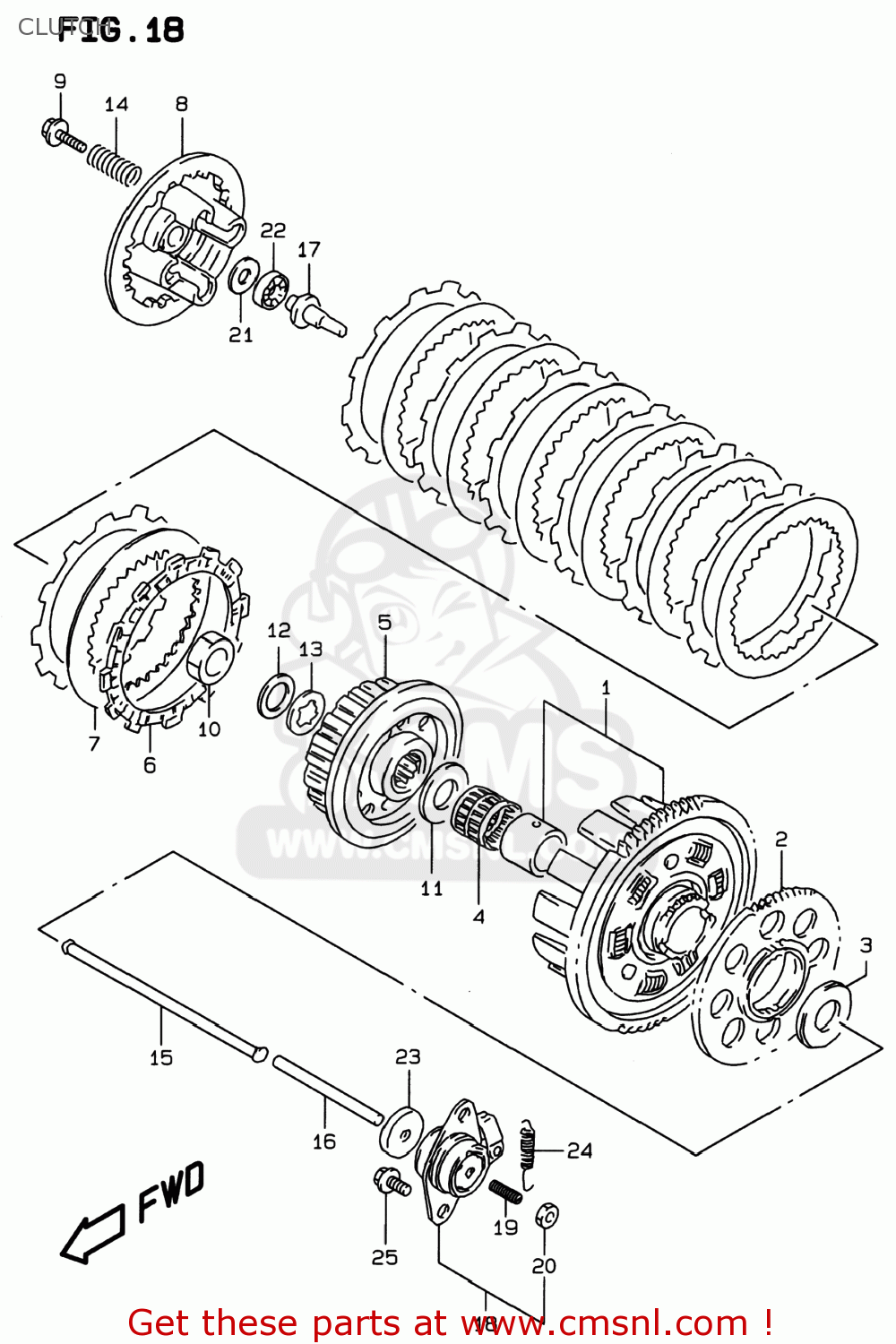 CLUTCH GSF600S BANDIT 1997 (V) USA (E03)