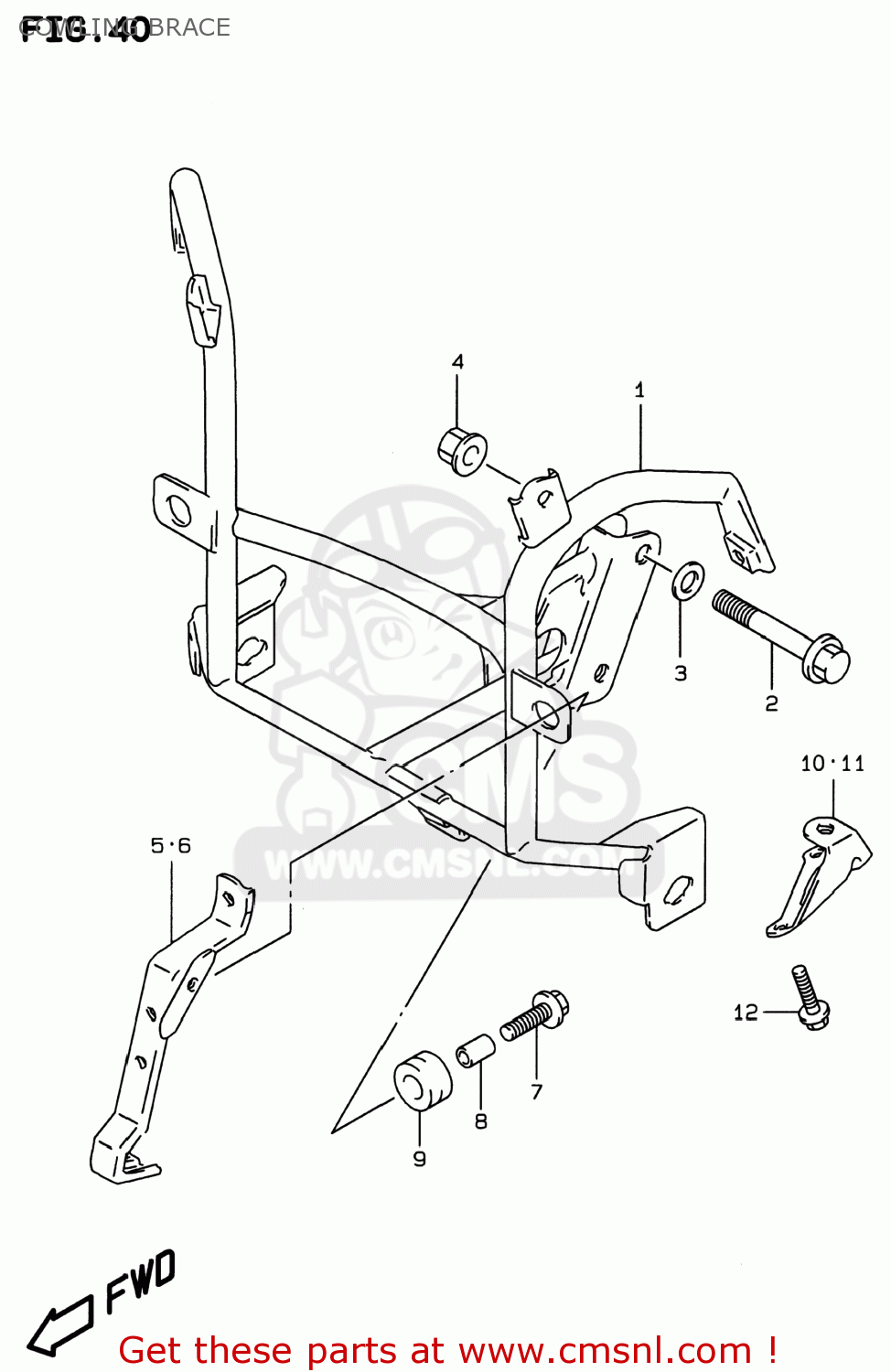 COWLING BRACE GSF600S BANDIT 1997 (V) USA (E03)