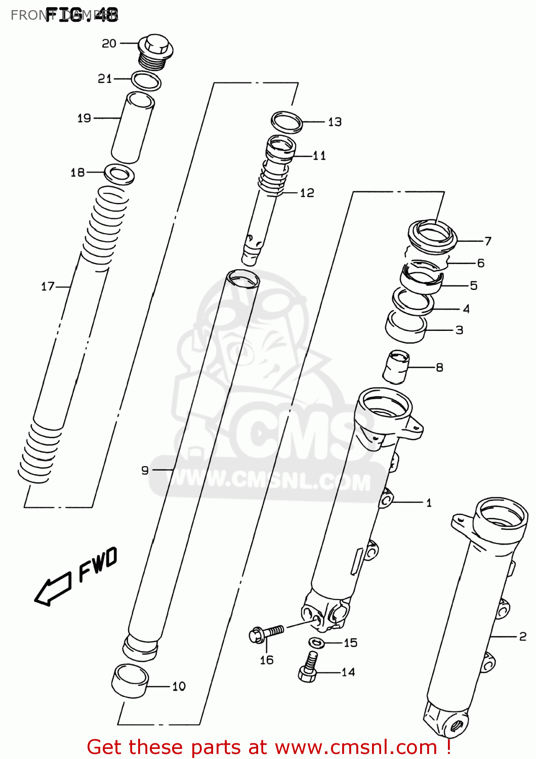 FRONT DAMPER GSF600S BANDIT 1997 (V) USA (E03)