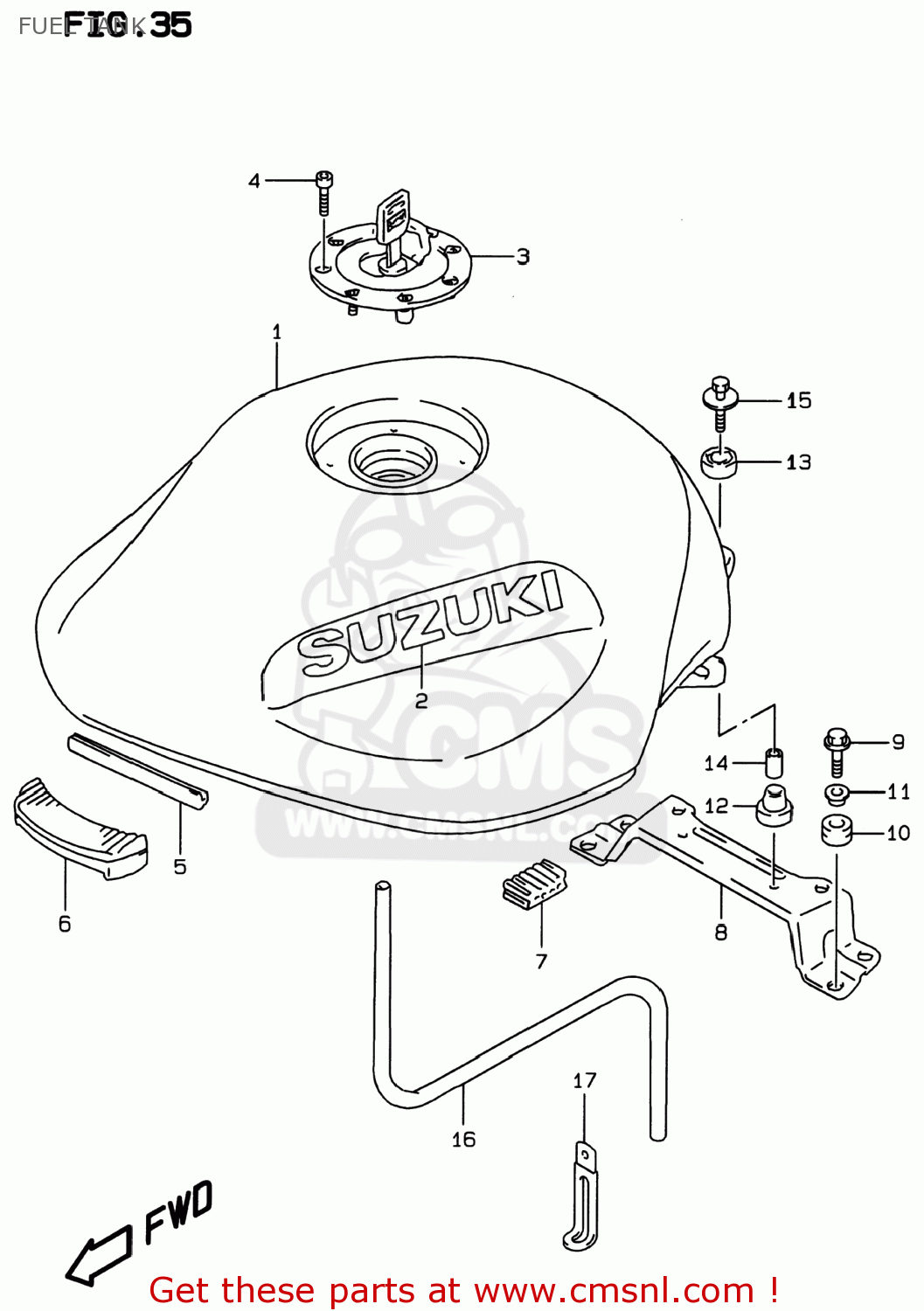 FUEL TANK GSF600S BANDIT 1997 (V) USA (E03)