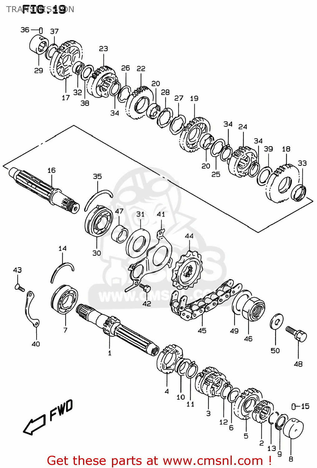 TRANSMISSION GSF600S BANDIT 1997 (V) USA (E03)