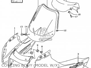 COWLING BODY (MODEL W/X) - GSF600S BANDIT 1997 (V) USA (E03)