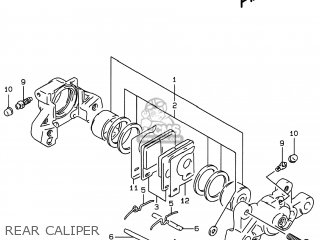 REAR CALIPER - GSF600S BANDIT 1997 (V) USA (E03)