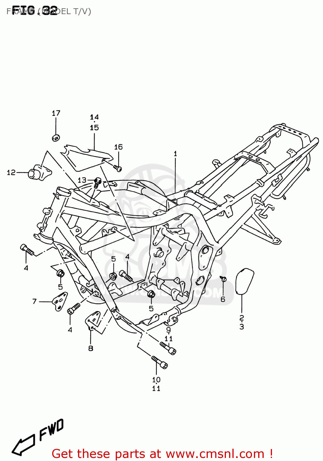 FRAME (MODEL T/V) GSF600S BANDIT 1998 (W) USA (E03)