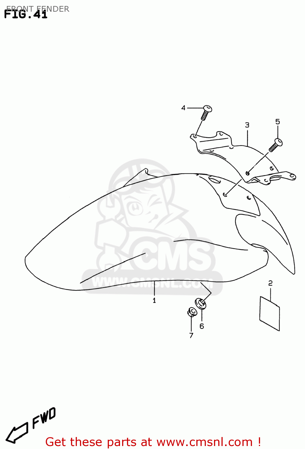 FRONT FENDER GSF600S BANDIT 1998 (W) USA (E03)