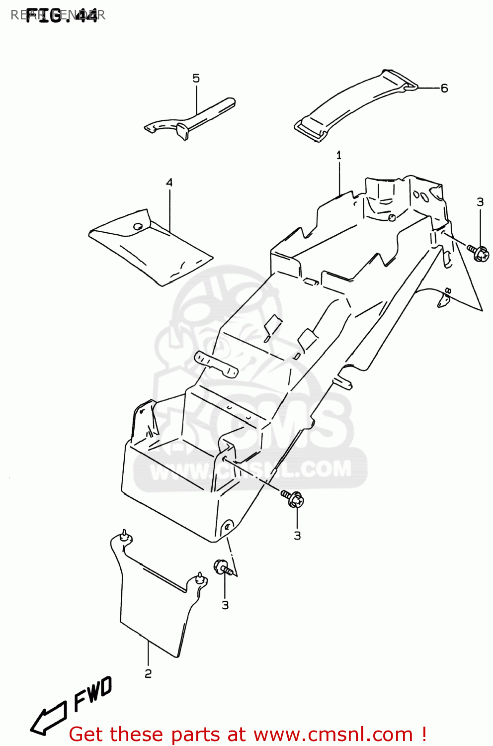 REAR FENDER GSF600S BANDIT 1998 (W) USA (E03)
