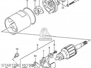 STARTING MOTOR - GSF600S BANDIT 1998 (W) USA (E03)