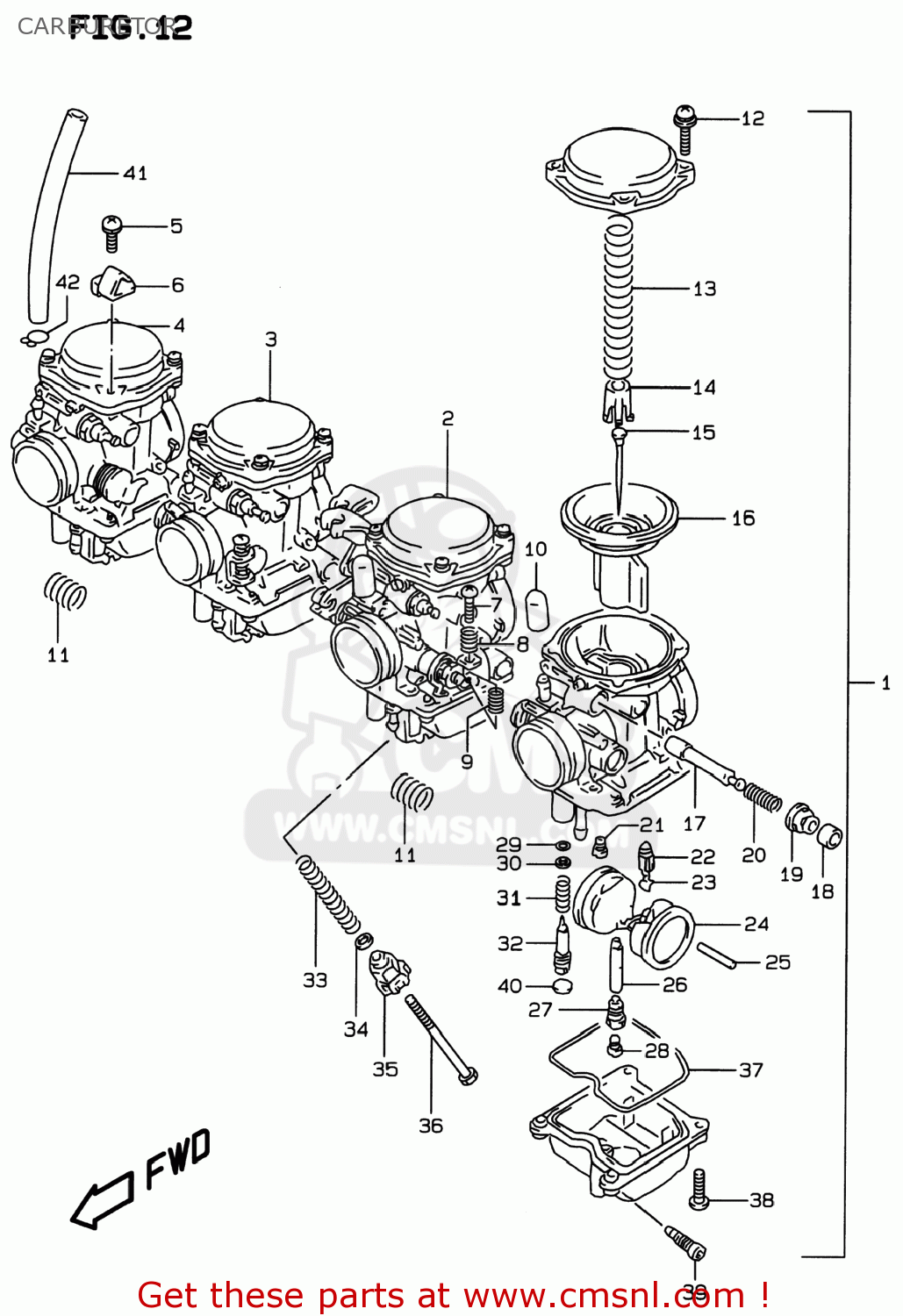 CARBURETOR GSF600S BANDIT 1999 (X) USA (E03)