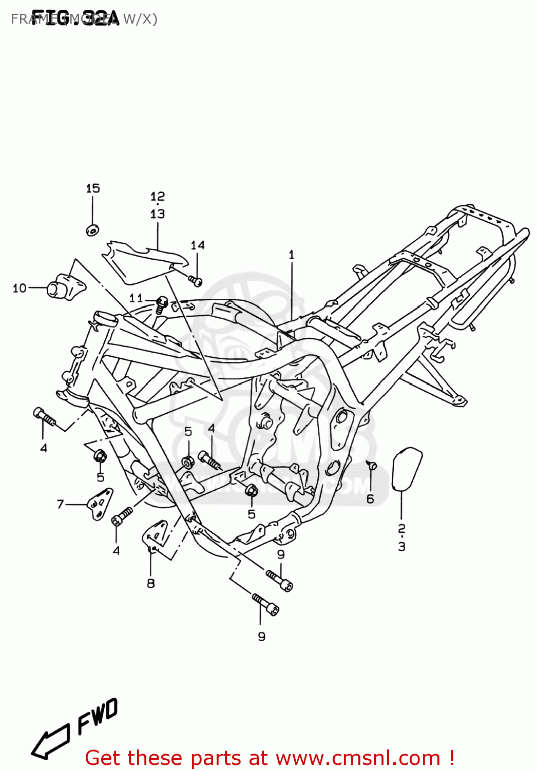 FRAME (MODEL W/X) GSF600S BANDIT 1999 (X) USA (E03)