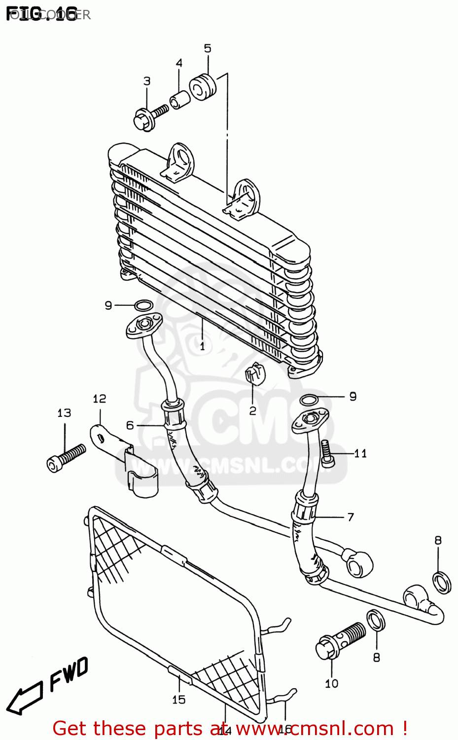 OIL COOLER GSF600S BANDIT 1999 (X) USA (E03)