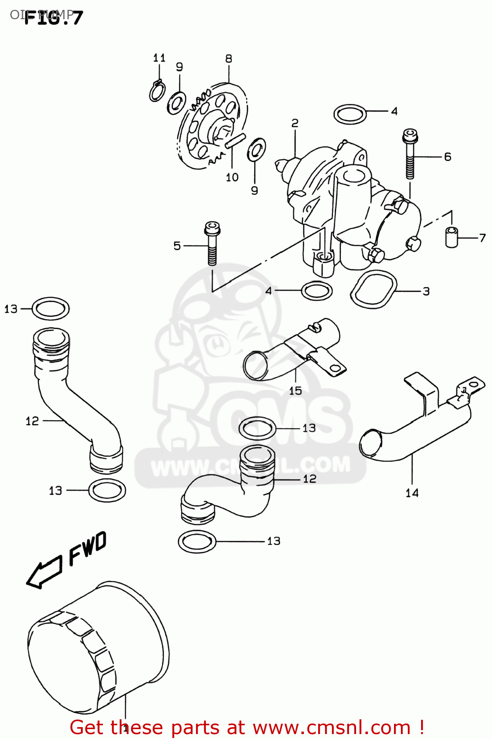 OIL PUMP GSF600S BANDIT 1999 (X) USA (E03)