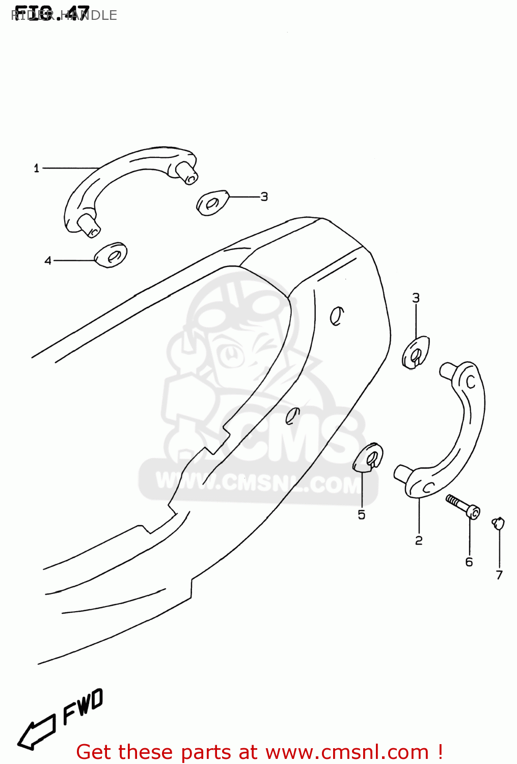 RIDER HANDLE GSF600S BANDIT 1999 (X) USA (E03)