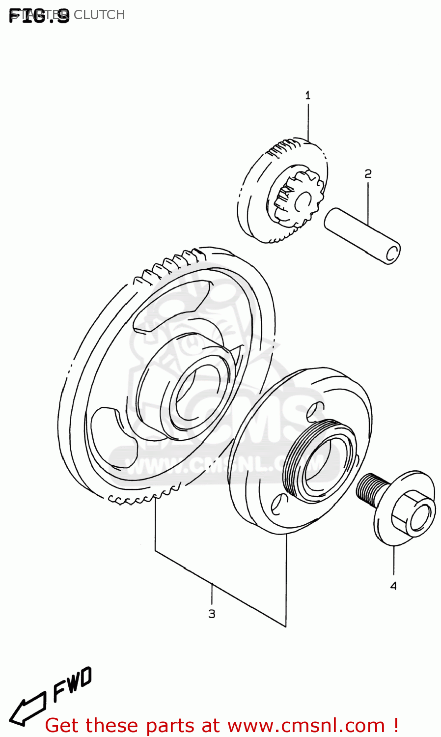 STARTER CLUTCH GSF600S BANDIT 1999 (X) USA (E03)