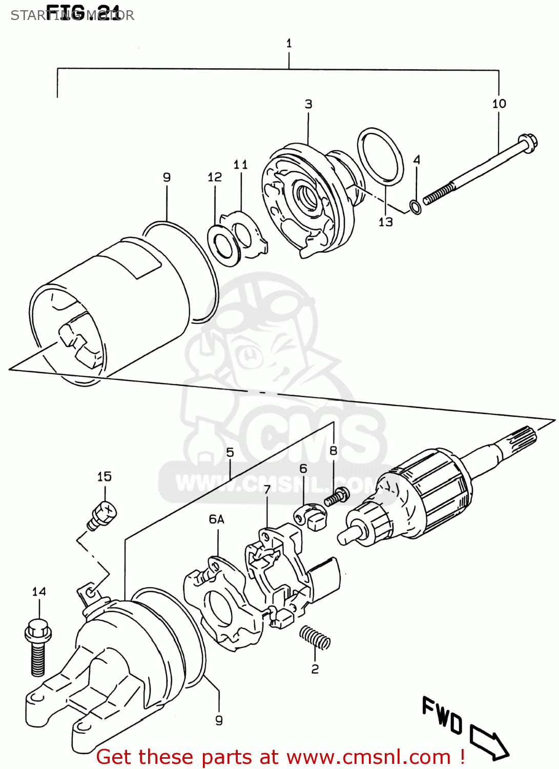 STARTING MOTOR GSF600S BANDIT 1999 (X) USA (E03)