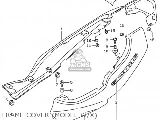 FRAME COVER (MODEL W/X) - GSF600S BANDIT 1999 (X) USA (E03)