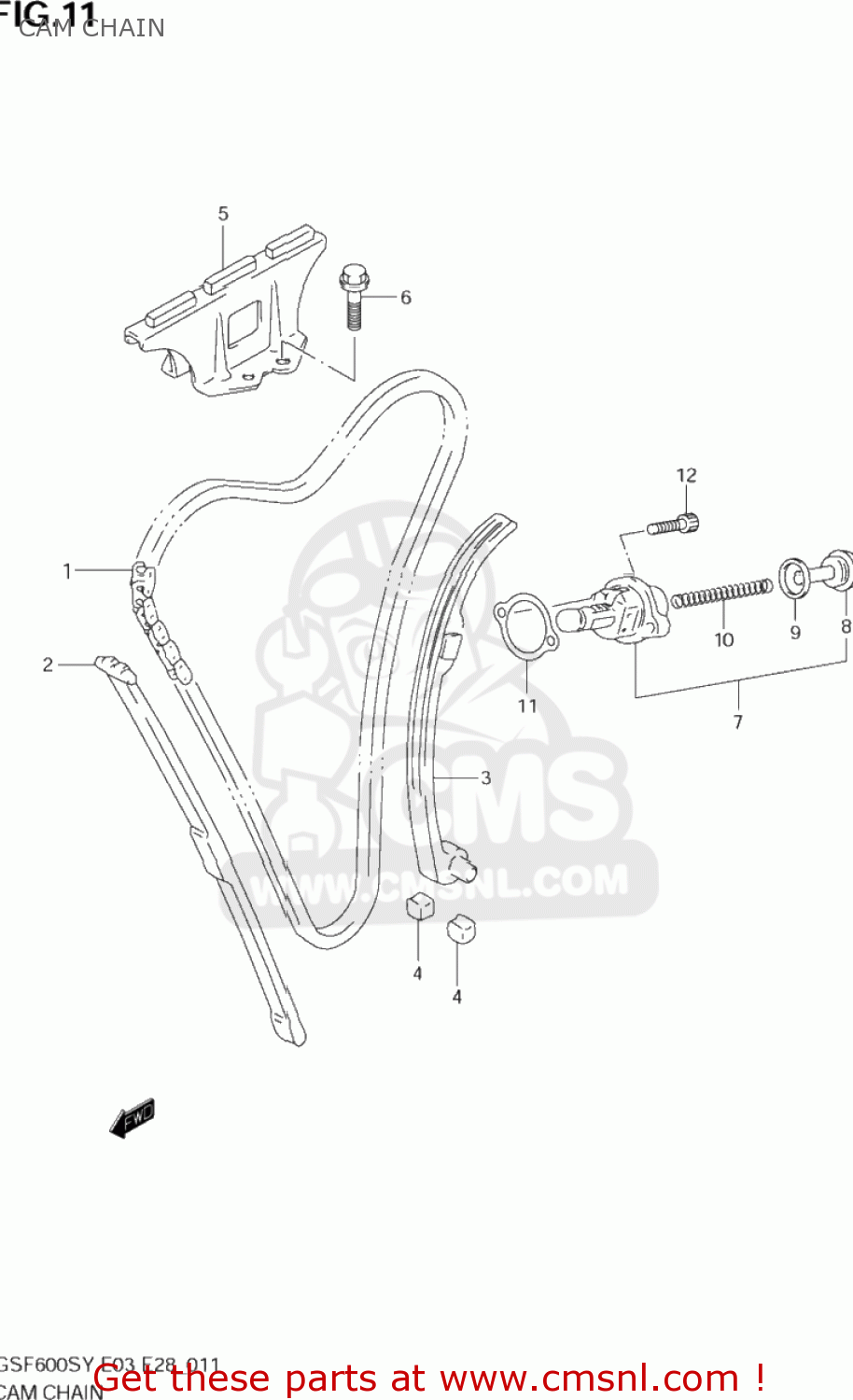 CAM CHAIN GSF600S BANDIT 2000 (Y) USA (E03)