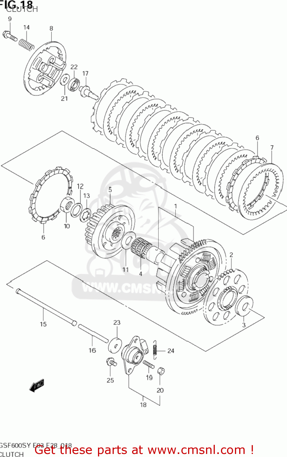 CLUTCH GSF600S BANDIT 2000 (Y) USA (E03)