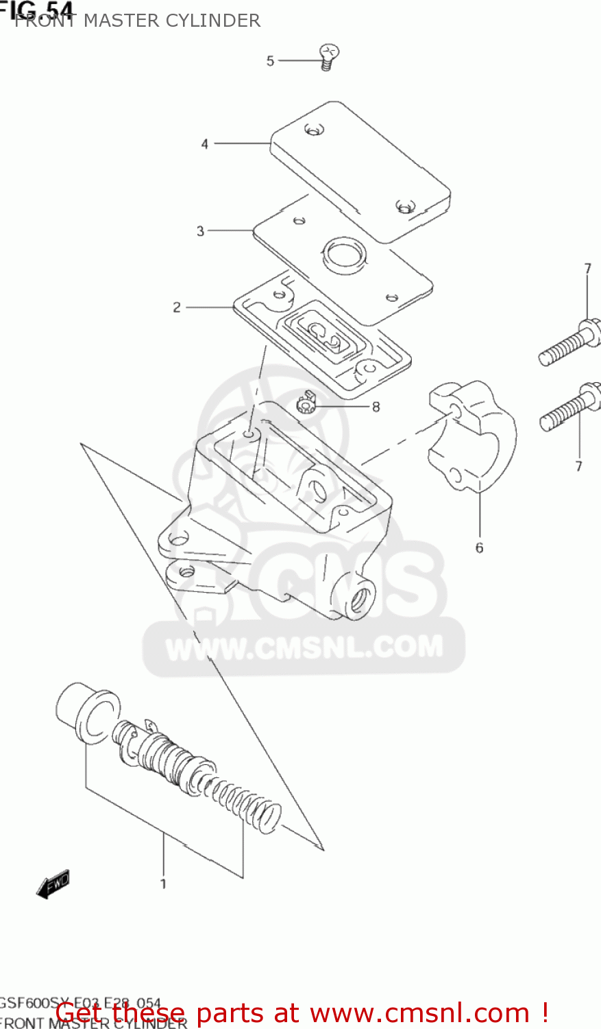 FRONT MASTER CYLINDER GSF600S BANDIT 2000 (Y) USA (E03)