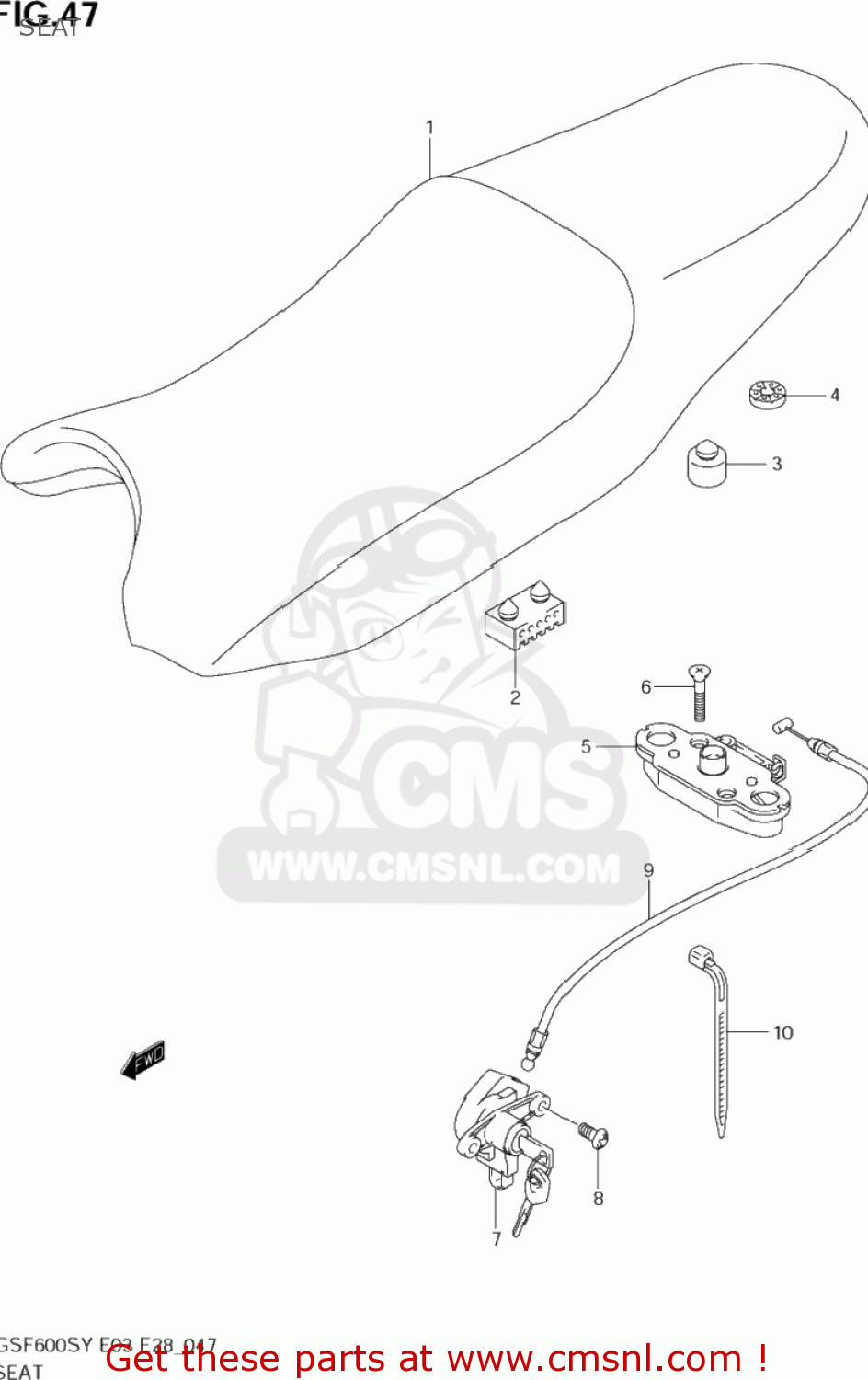 SEAT GSF600S BANDIT 2000 (Y) USA (E03)