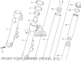 FRONT FORK DAMPER (MODEL K3) - GSF600S BANDIT 2000 (Y) USA (E03)