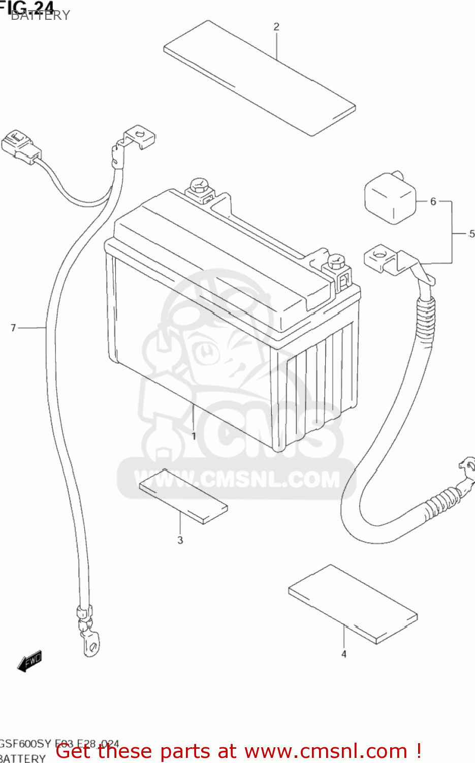 BATTERY GSF600S BANDIT 2001 (K1) USA (E03)