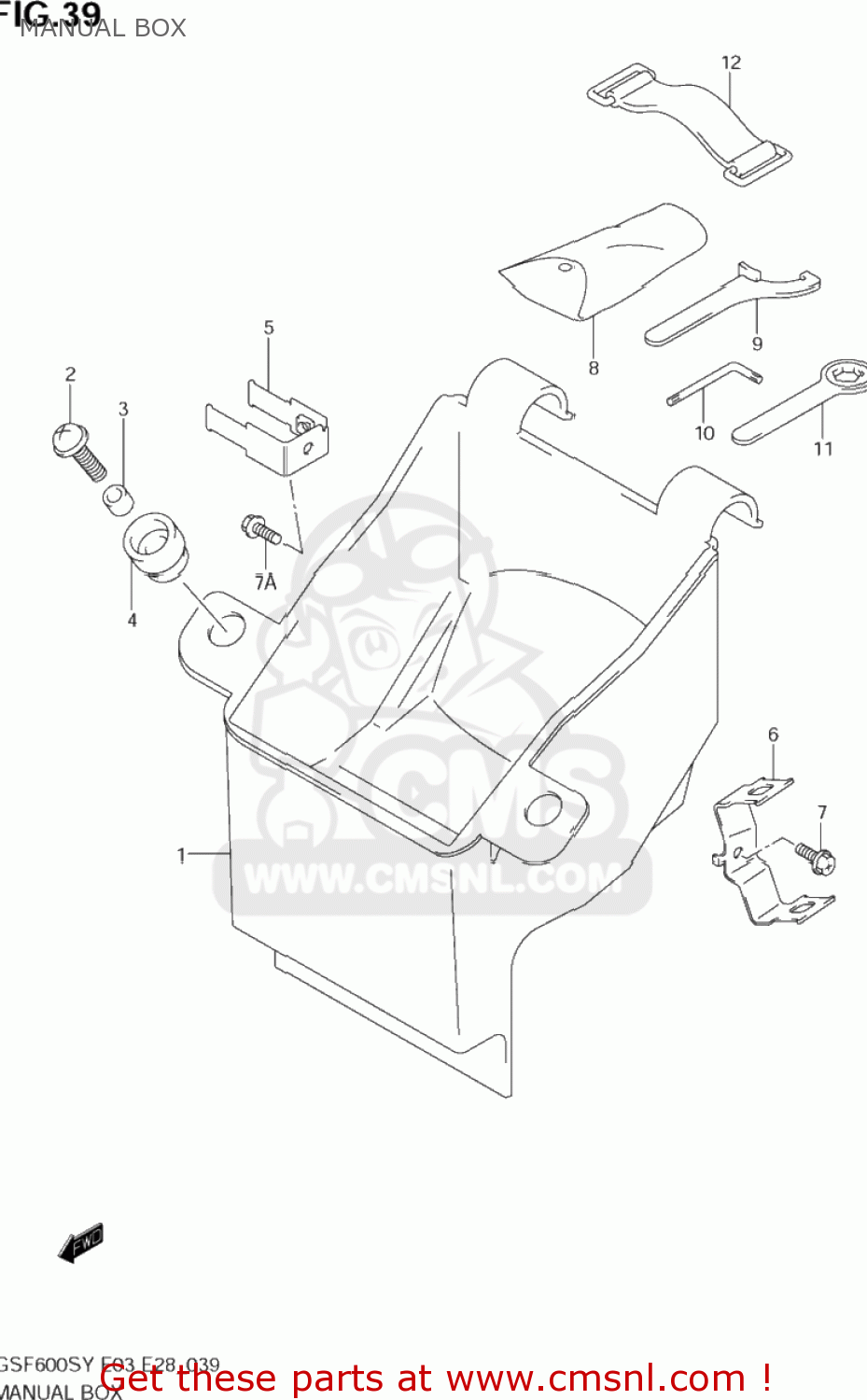 MANUAL BOX GSF600S BANDIT 2001 (K1) USA (E03)