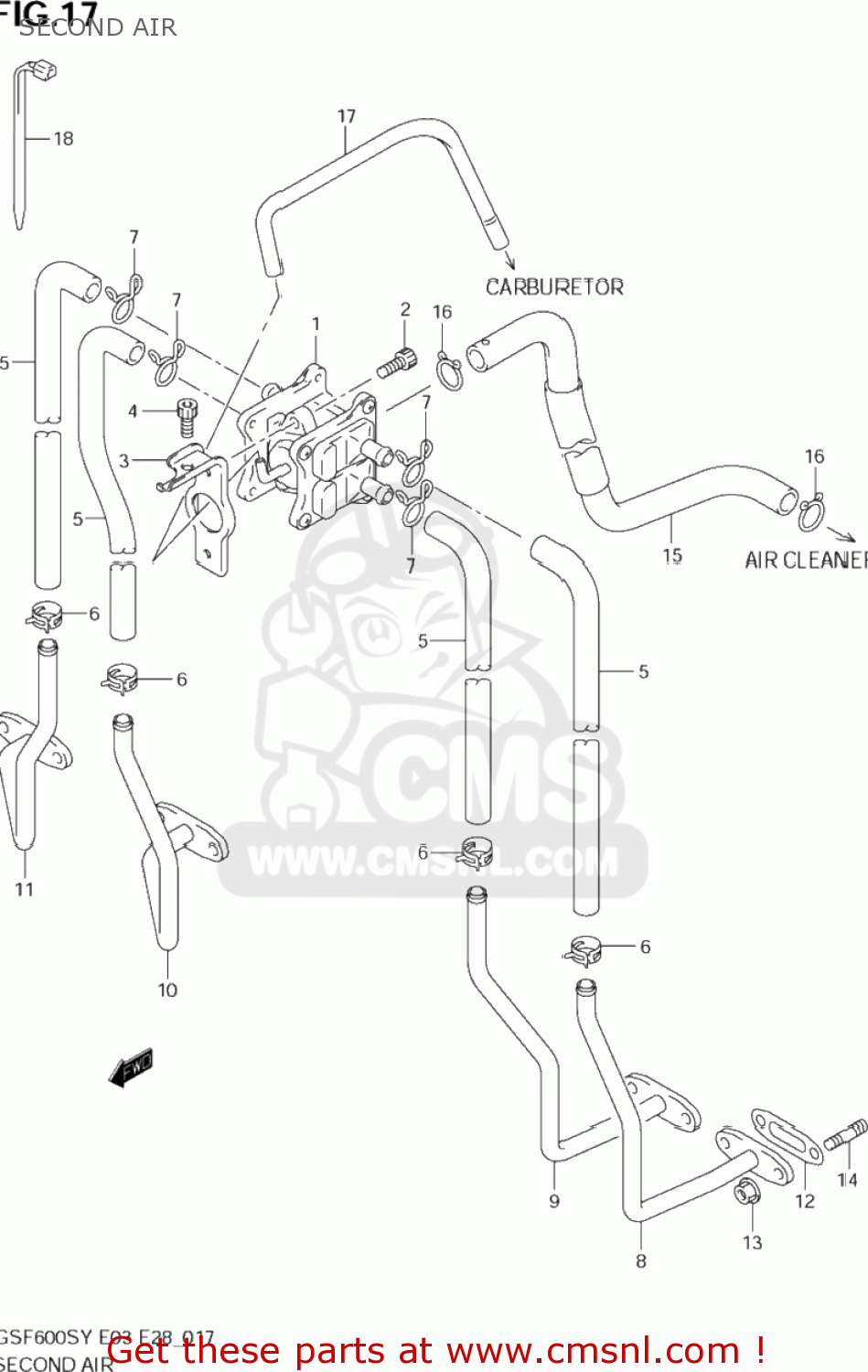 SECOND AIR GSF600S BANDIT 2001 (K1) USA (E03)