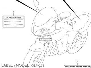 Suzuki GSF600S BANDIT 2002 (K2) USA (E03) parts lists and schematics