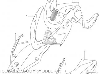 COWLING BODY (MODEL K1) - GSF600S BANDIT 2002 (K2) USA (E03)